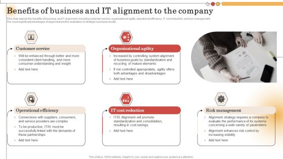 IT Alignment For Strategic Benefits Of Business And IT Alignment To The Company Structure PDF