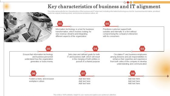 IT Alignment For Strategic Key Characteristics Of Business And IT Alignment Brochure PDF