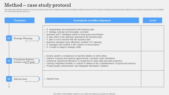 IT Alignment Phases In Business Method Case Study Protocol Template PDF