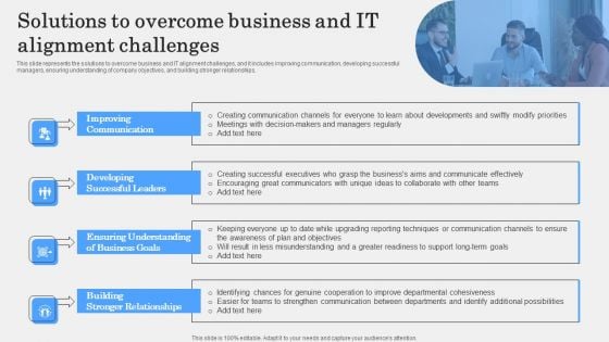 IT Alignment Phases In Business Solutions To Overcome Business And IT Alignment Challenges Ideas PDF