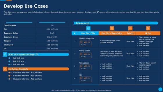 IT Application Development Project Plan Develop Use Cases Ideas PDF IT Application Development Project Plan Develop Use Cases Ideas PDF
