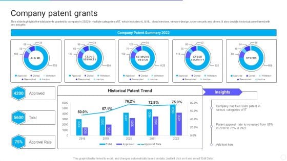 IT Application Services Company Outline Company Patent Grants Introduction PDF