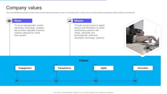 IT Application Services Company Outline Company Values Rules PDF