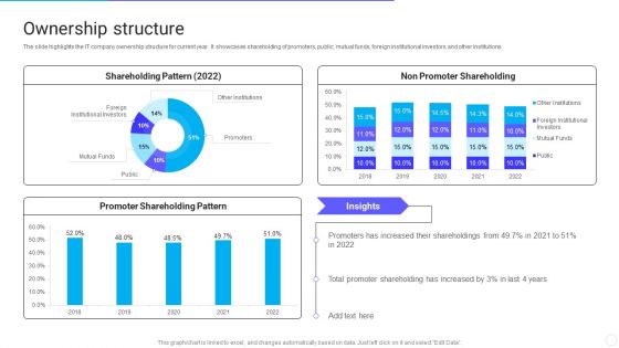 IT Application Services Company Outline Ownership Structure Introduction PDF