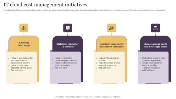 IT Cloud Cost Management Initiatives Formats PDF IT Cloud Cost Management Initiatives Formats PDF