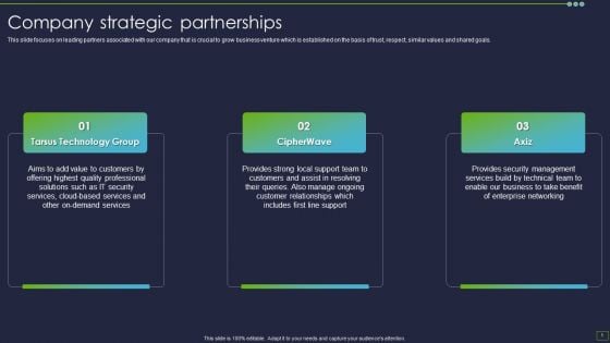 IT Consultancy Services Company Profile Company Strategic Partnerships Slides PDF IT Consultancy Services Company Profile Company Strategic Partnerships Slides PDF