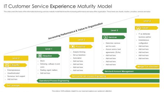 IT Customer Service Experience Maturity Model Template PDF