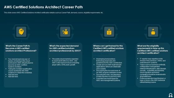 IT Data Services Certification Programs Aws Certified Solutions Architect Career Path Ideas PDF