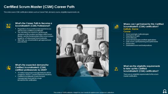 IT Data Services Certification Programs Certified Scrum Master CSM Career Path Infographics PDF