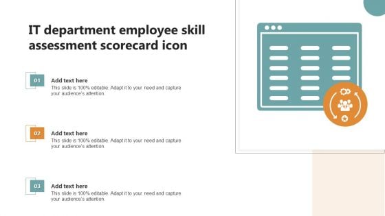 IT Department Employee Skill Assessment Scorecard Icon Ppt Gallery Graphic Images PDF