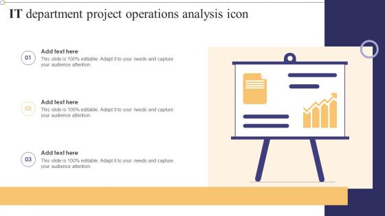 IT Department Project Operations Analysis Icon Portrait PDF