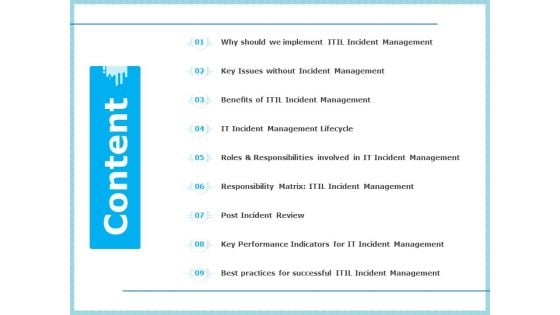 IT Infrastructure Library Incident Handling Procedure Content Mockup PDF IT Infrastructure Library Incident Handling Procedure Content Mockup PDF