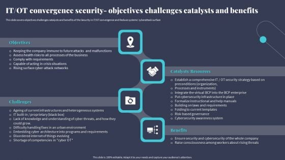 IT OT Convergence Security Objectives Challenges Catalysts And Benefits Designs PDF