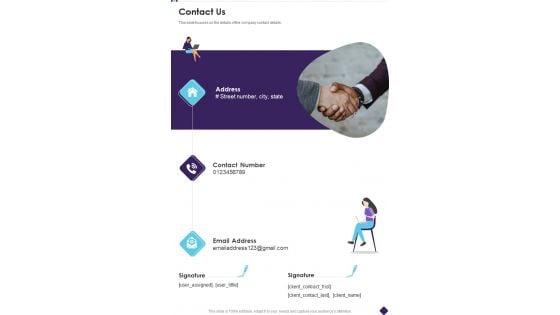 IT Outsourcing Services Contact Us One Pager Sample Example Document IT Outsourcing Services Contact Us One Pager Sample Example Document
