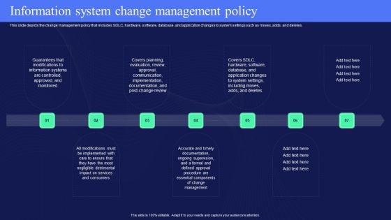 IT Policies And Procedures Information System Change Management Policy Designs PDF