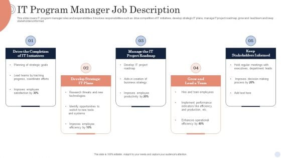 IT Program Manager Job Description Diagrams PDF IT Program Manager Job Description Diagrams PDF
