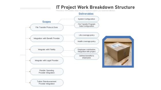 IT Project Work Breakdown Structure Ppt PowerPoint Presentation Layouts Graphics Example PDF