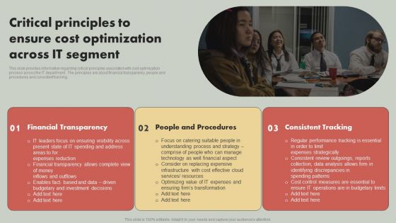 IT Reducing Costs And Management Tips Critical Principles To Ensure Cost Optimization Across IT Segment Microsoft PDF IT Reducing Costs And Management Tips Critical Principles To Ensure Cost Optimization Across IT Segment Microsoft PDF