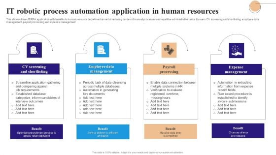 IT Robotic Process Automation Application In Human Resources Topics PDF