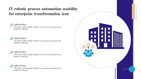 IT Robotic Process Automation Usability For Enterprise Transformation Icon Inspiration PDF
