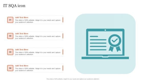 IT SQA Icon Ppt PowerPoint Presentation File Sample PDF