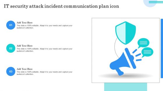IT Security Attack Incident Communication Plan Icon Professional PDF