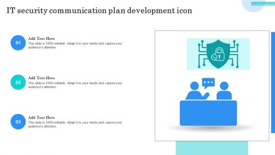 IT Security Communication Plan Development Icon Portrait PDF