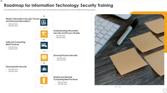 IT Security Roadmap For Information Technology Security Training Ppt Layouts Vector PDF