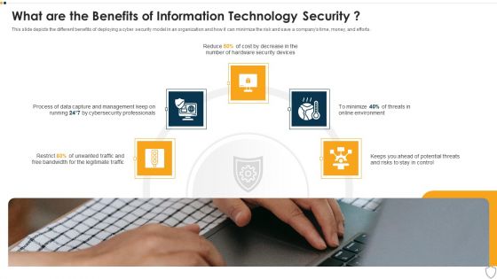 IT Security What Are The Benefits Of Information Technology Security Ppt Layouts Ideas PDF