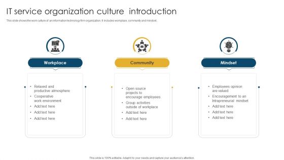 IT Service Organization Culture Introduction Professional PDF