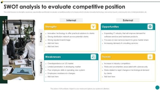 IT Services And Consulting Company Profile SWOT Analysis To Evaluate Competitive Position Slides PDF