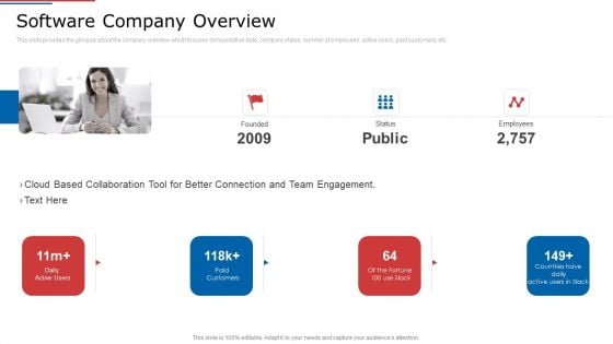 IT Services Shareholder Funding Elevator Software Company Overview Structure PDF