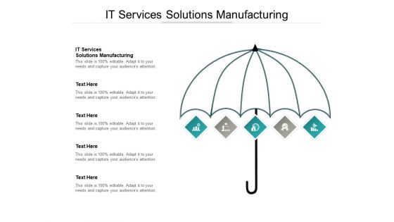 IT Services Solutions Manufacturing Ppt PowerPoint Presentation Infographics Elements Cpb Pdf