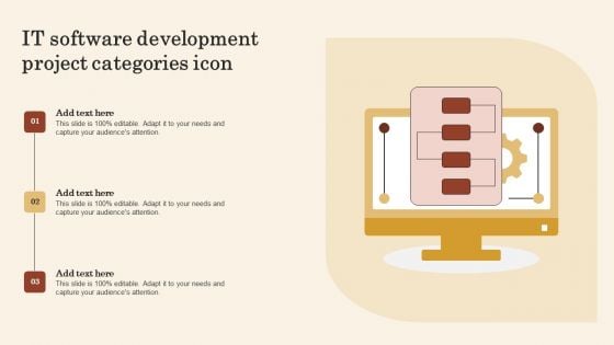 IT Software Development Project Categories Icon Sample PDF