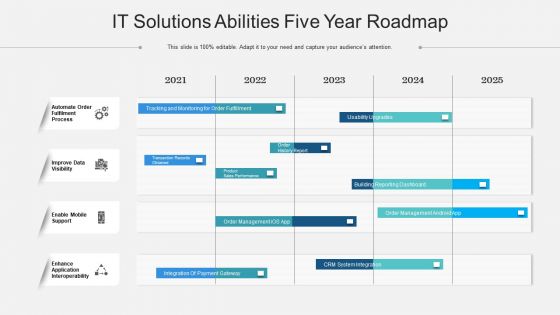 IT Solutions Abilities Five Year Roadmap Graphics