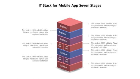 IT Stack For Mobile App Seven Stages Ppt PowerPoint Presentation Outline Background Images PDF