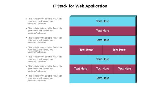 IT Stack For Web Application Ppt PowerPoint Presentation Pictures Slideshow PDF