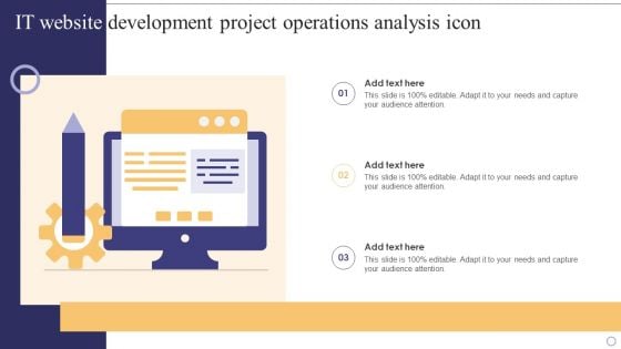 IT Website Development Project Operations Analysis Icon Summary PDF