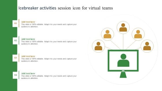 Icebreaker Activities Session Icon For Virtual Teams Graphics PDF