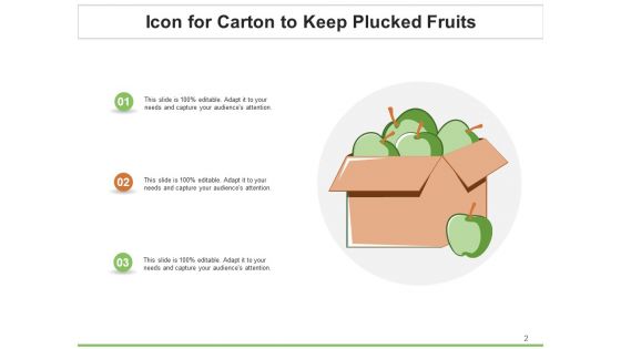Icon Box Plucked Fruits Fresh Juice Ppt PowerPoint Presentation Complete Deck