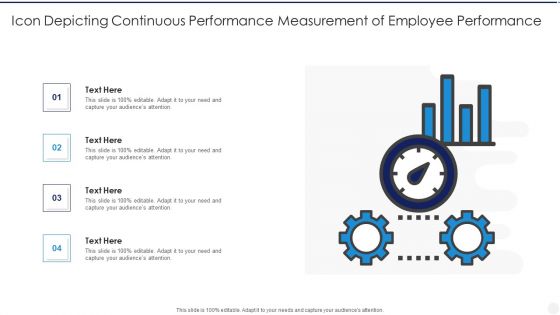 Icon Depicting Continuous Performance Measurement Of Employee Performance Brochure PDF