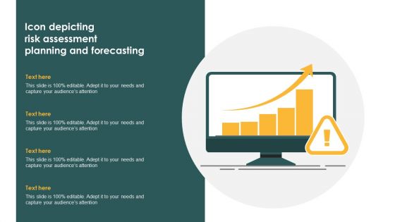 Icon Depicting Risk Assessment Planning And Forecasting Ppt PowerPoint Presentation Gallery Graphics Template PDF