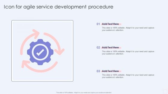 Icon For Agile Service Development Procedure Themes PDF