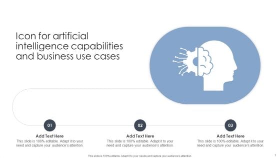 Icon For Artificial Intelligence Capabilities And Business Use Cases Mockup PDF