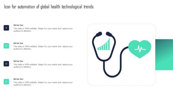 Icon For Automation Of Global Health Technological Trends Slides PDF