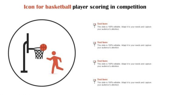 Icon For Basketball Player Scoring In Competition Introduction PDF