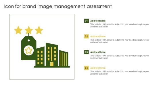 Icon For Brand Image Management Assessment Introduction PDF