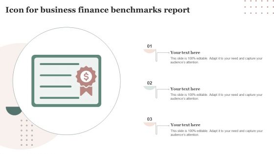 Icon For Business Finance Benchmarks Report Download PDF