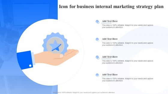 Icon For Business Internal Marketing Strategy Plan Ppt PowerPoint Presentation Styles Topics PDF