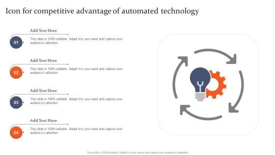 Icon For Competitive Advantage Of Automated Technology Guidelines PDF